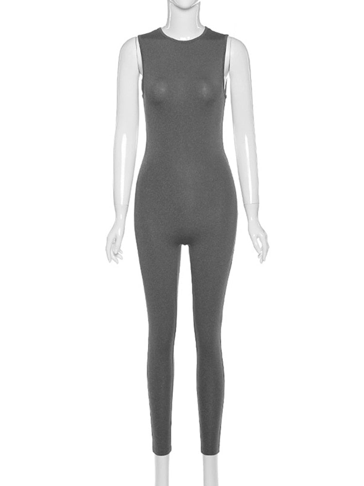 Combinaison à manches longues Sportswear | Skinny Workout Jumpsuit for Women