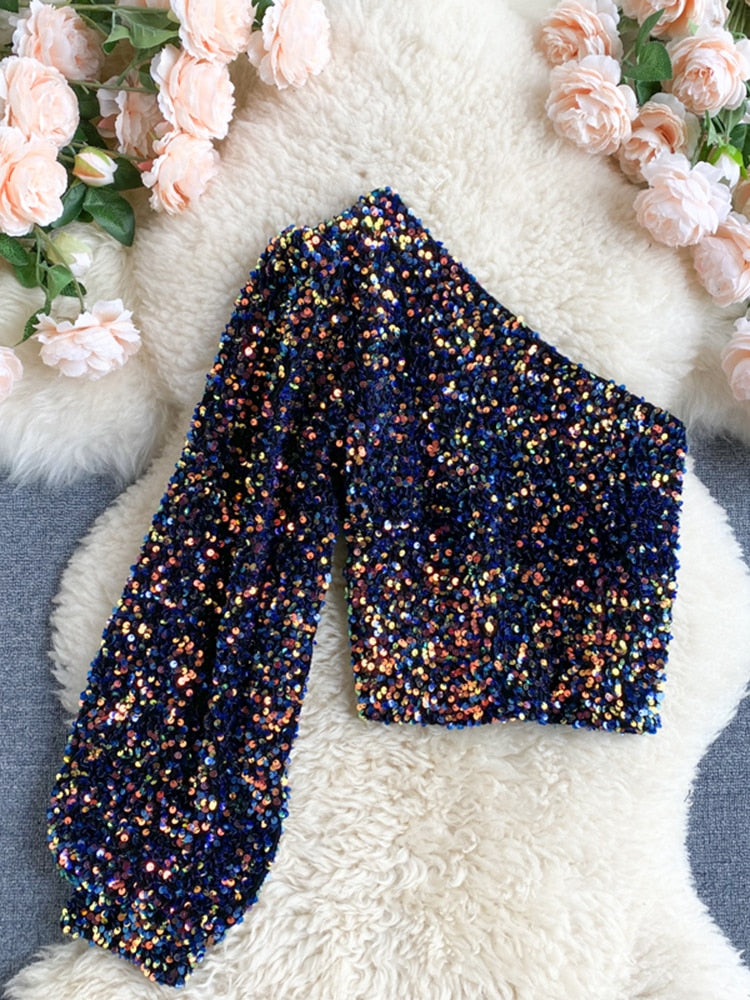 Elize Glitter Top | Superbe jusqu'au bout de la nuit