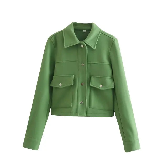 Veste en laine chic et stylée avec fermeture à boutons pour femmes