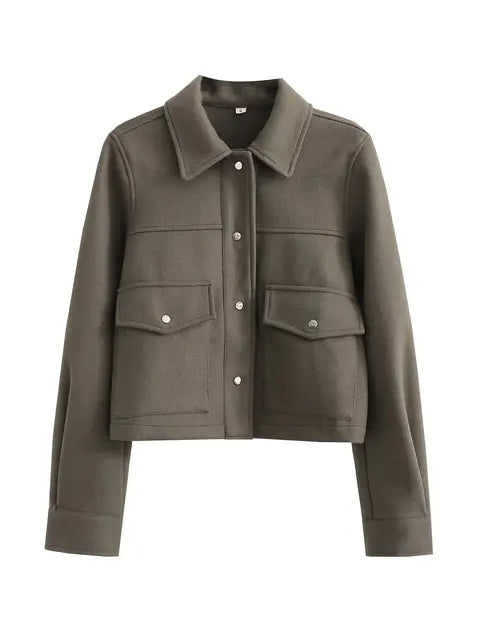 Veste en laine chic et stylée avec fermeture à boutons pour femmes