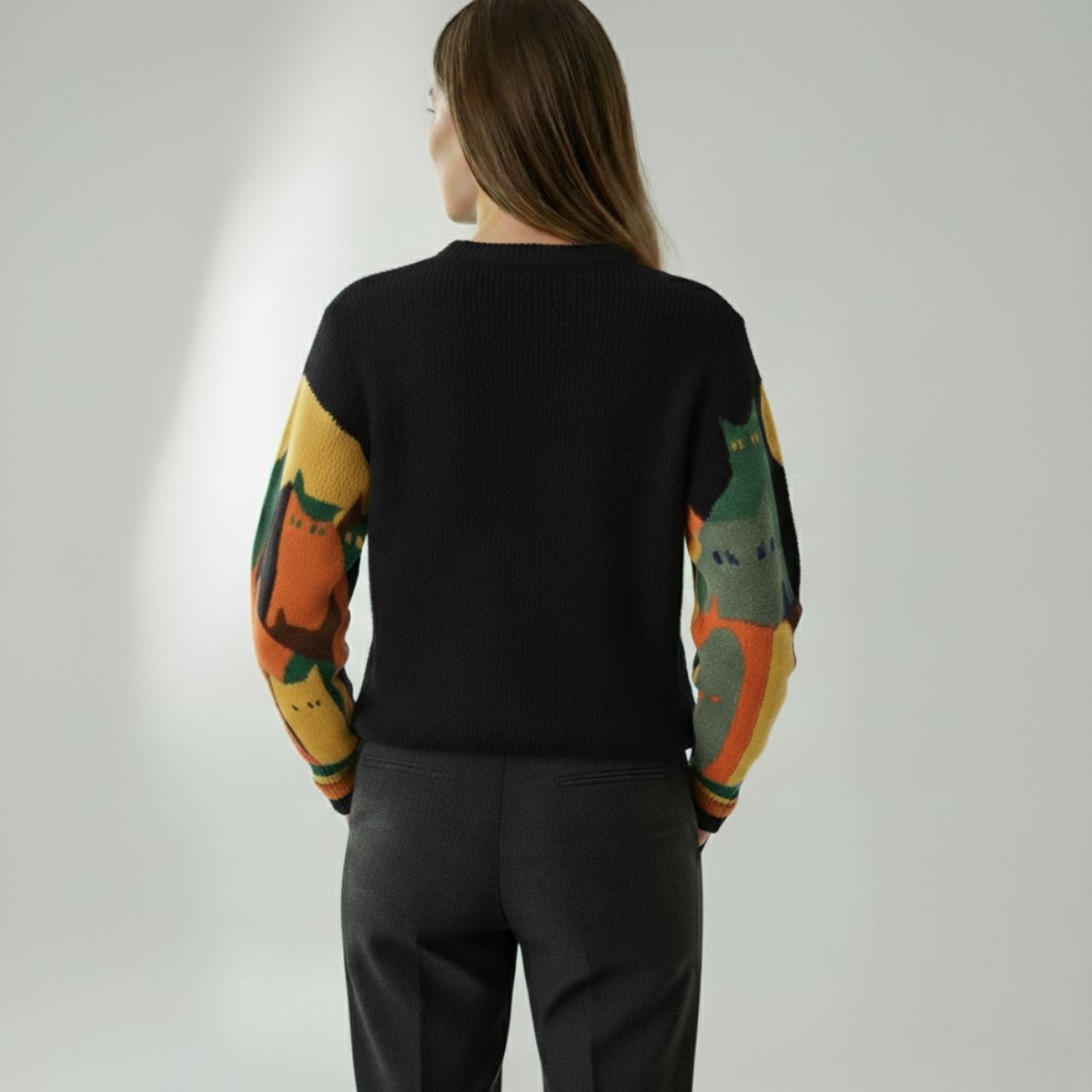 Amélie | Pull Unisexe avec Motif Chats Chic et Confortable