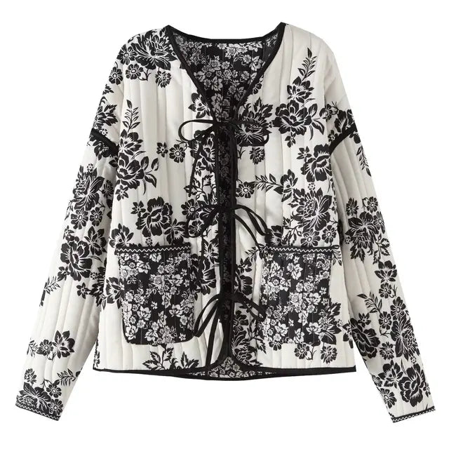 Vintage Patchwork Veste à fleurs pour femmes
