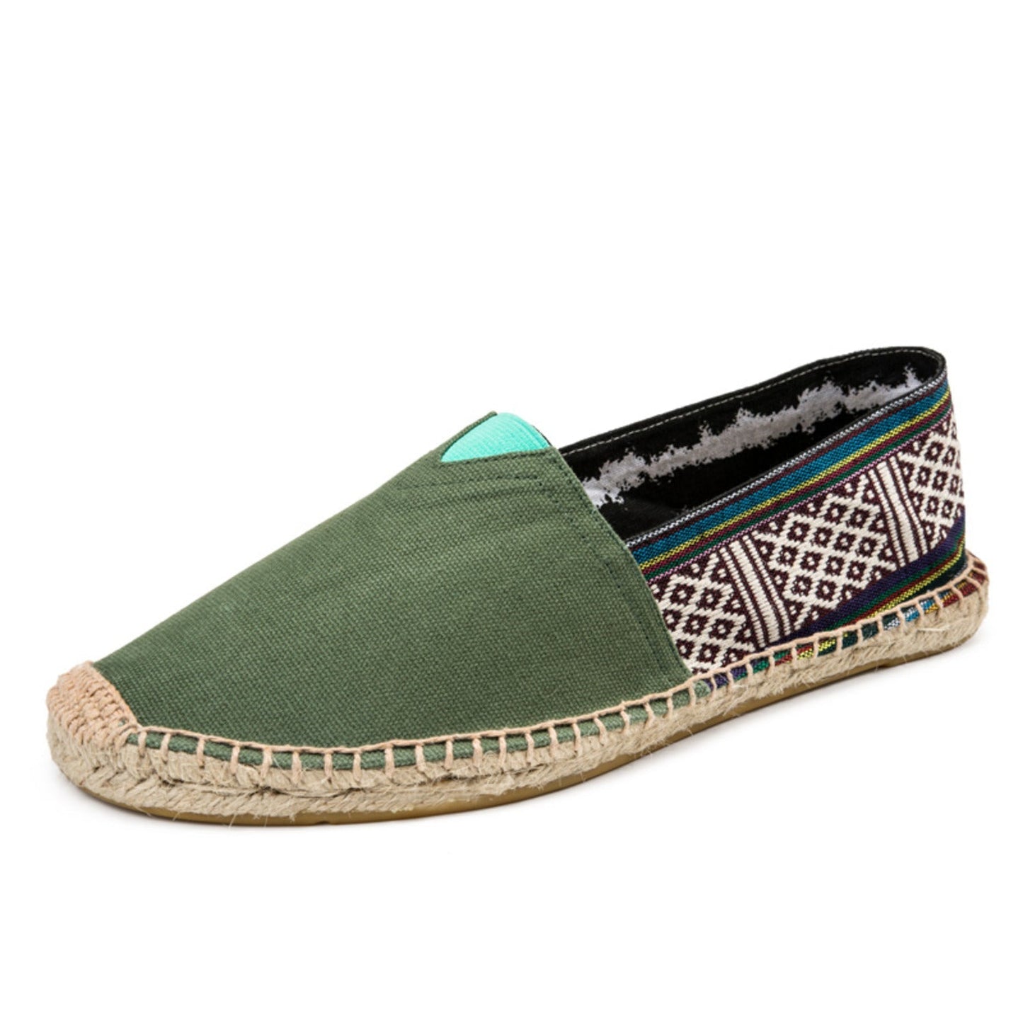 Eline | Espadrilles rayées en toile brossée