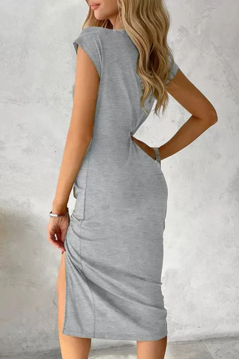 Tamsin - Robe à manches courtes torsadées
