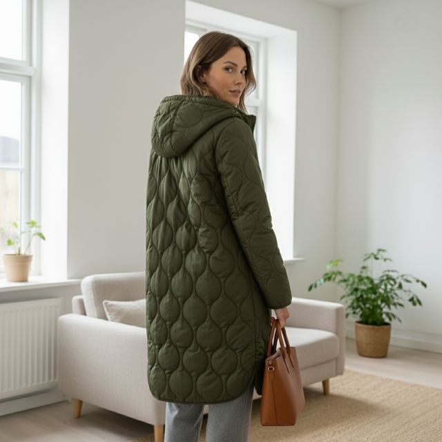 Danielle | Parka Femme à Motifs avec Capuche Chic et Confortable