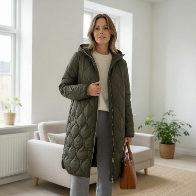 Danielle | Parka Femme à Motifs avec Capuche Chic et Confortable