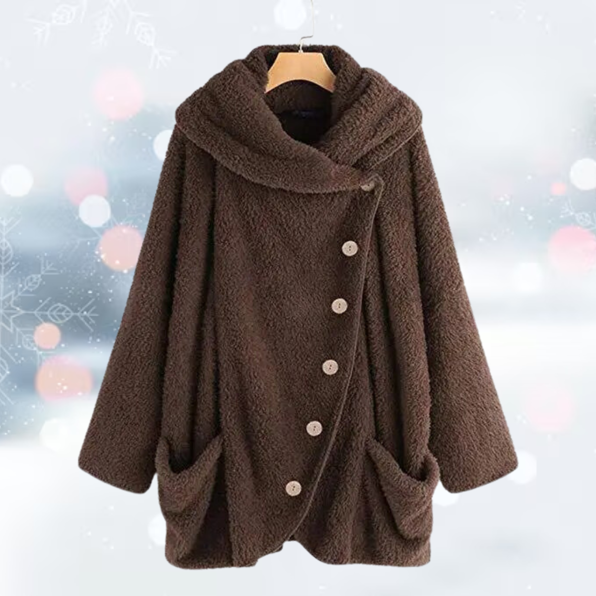 Andrea - La nouvelle mode Tourner vers le bas veste gilet en peluche