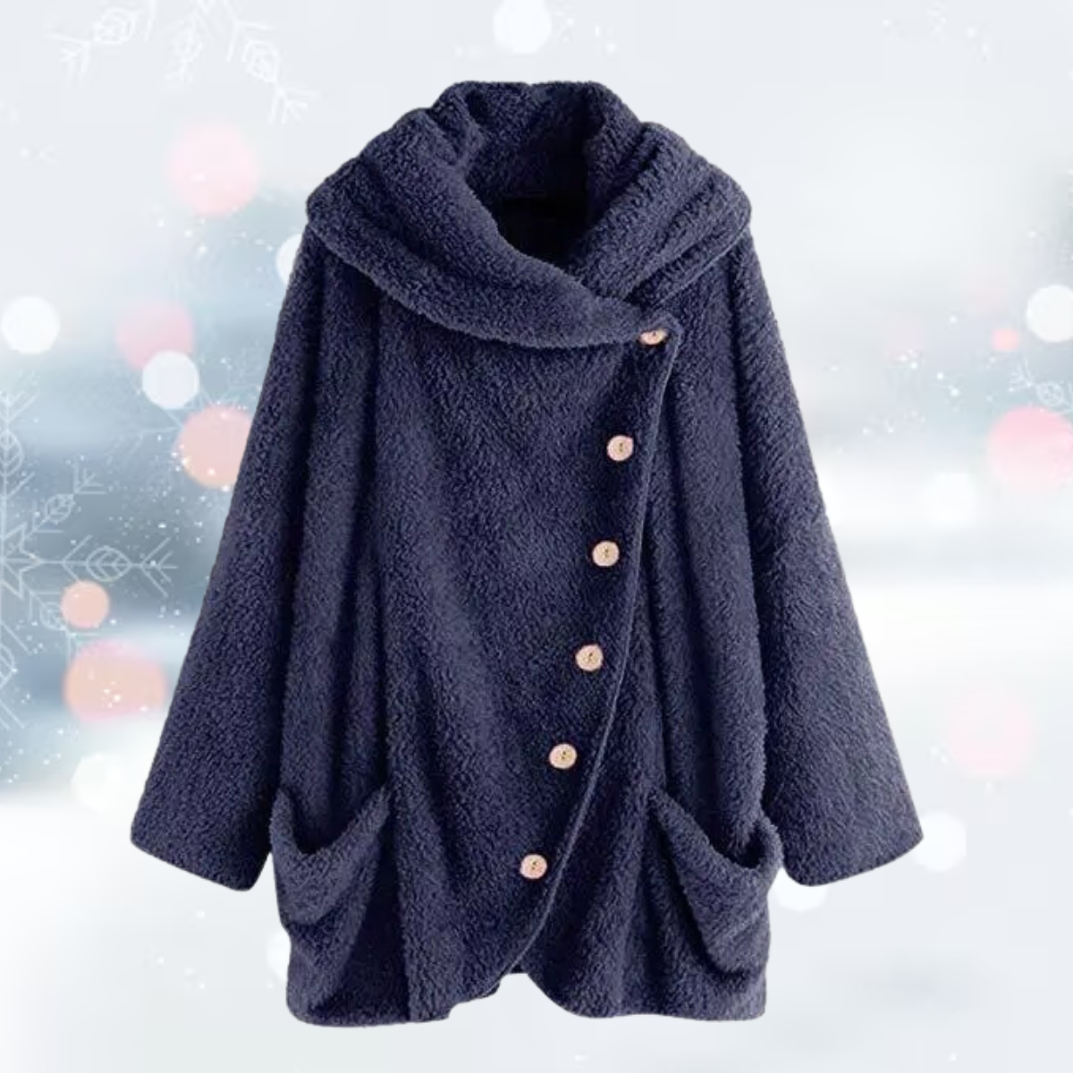 Andrea - La nouvelle mode Tourner vers le bas veste gilet en peluche