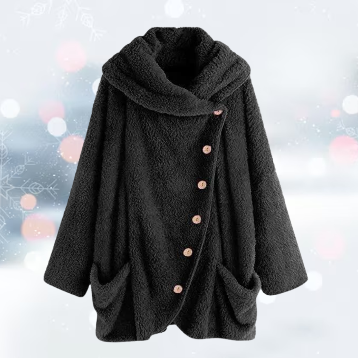Andrea - La nouvelle mode Tourner vers le bas veste gilet en peluche