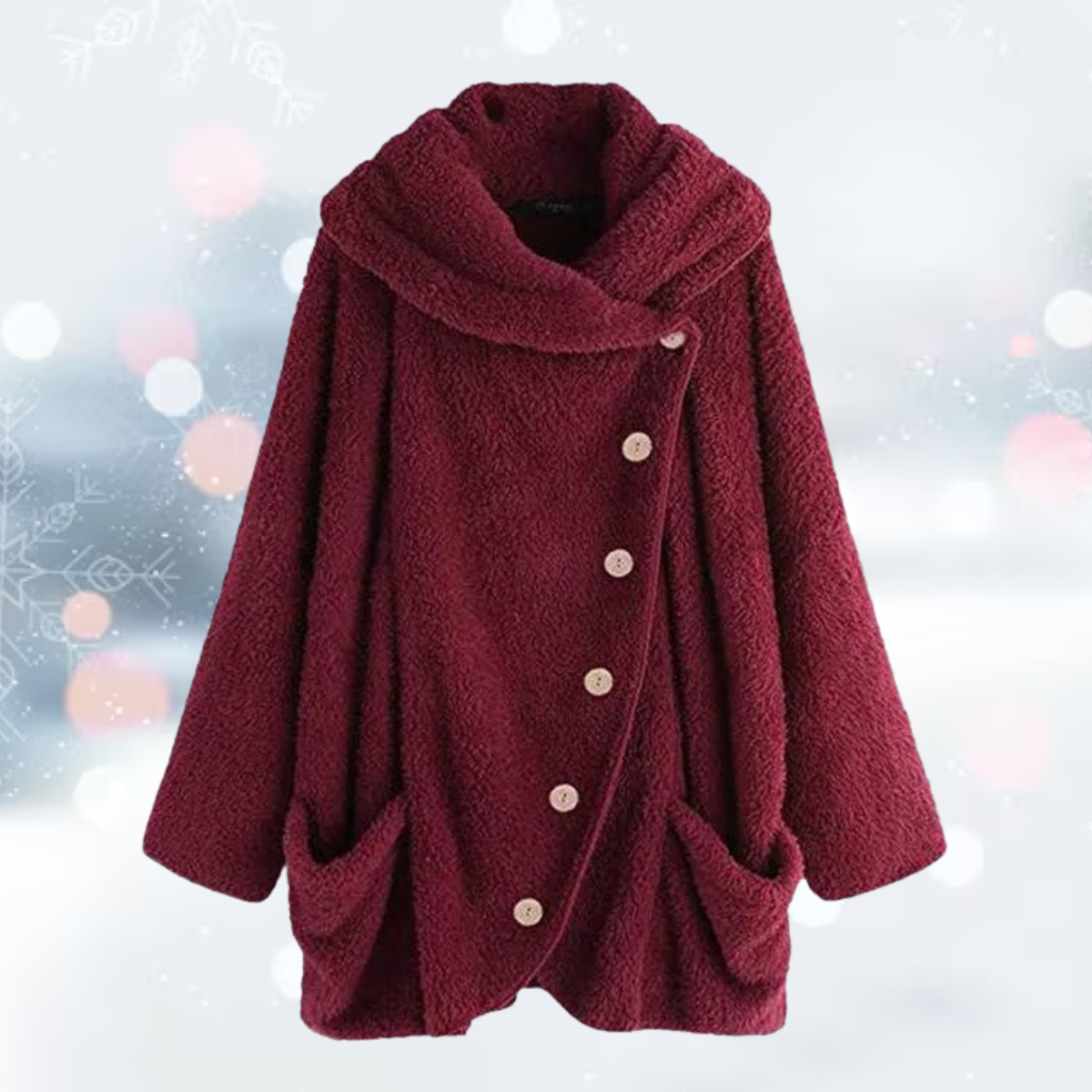 Andrea - La nouvelle mode Tourner vers le bas veste gilet en peluche