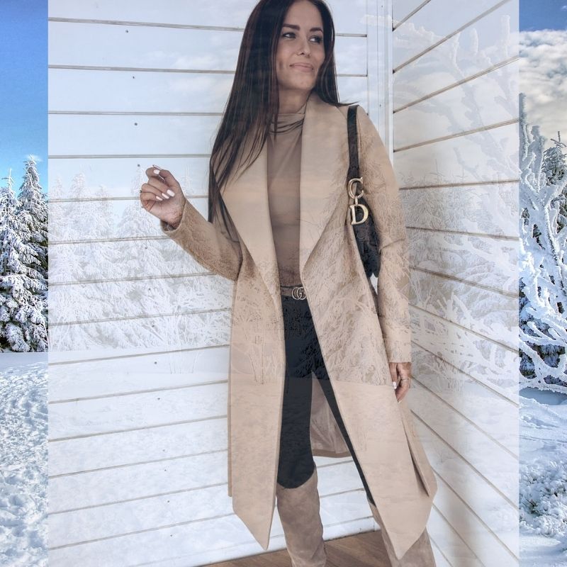 Veste longue sans boutons