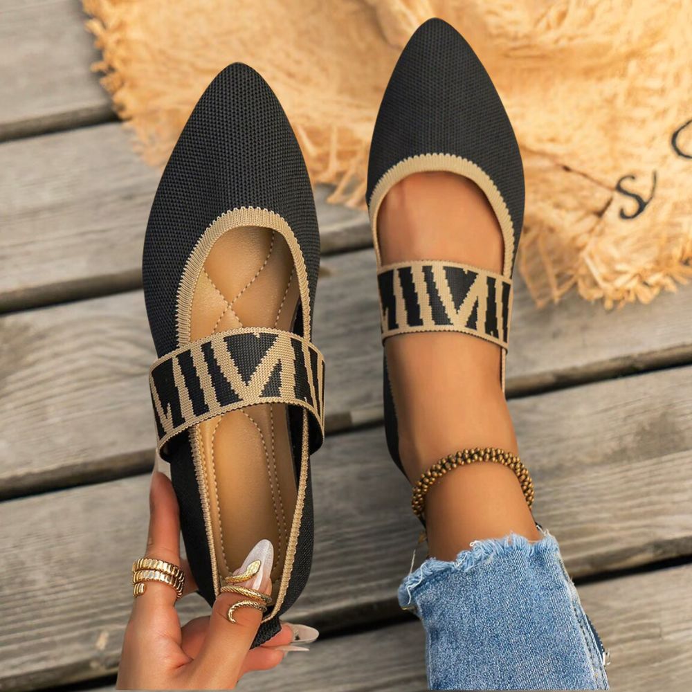 Chaussures décontractées avec bout pointu et bande élastique