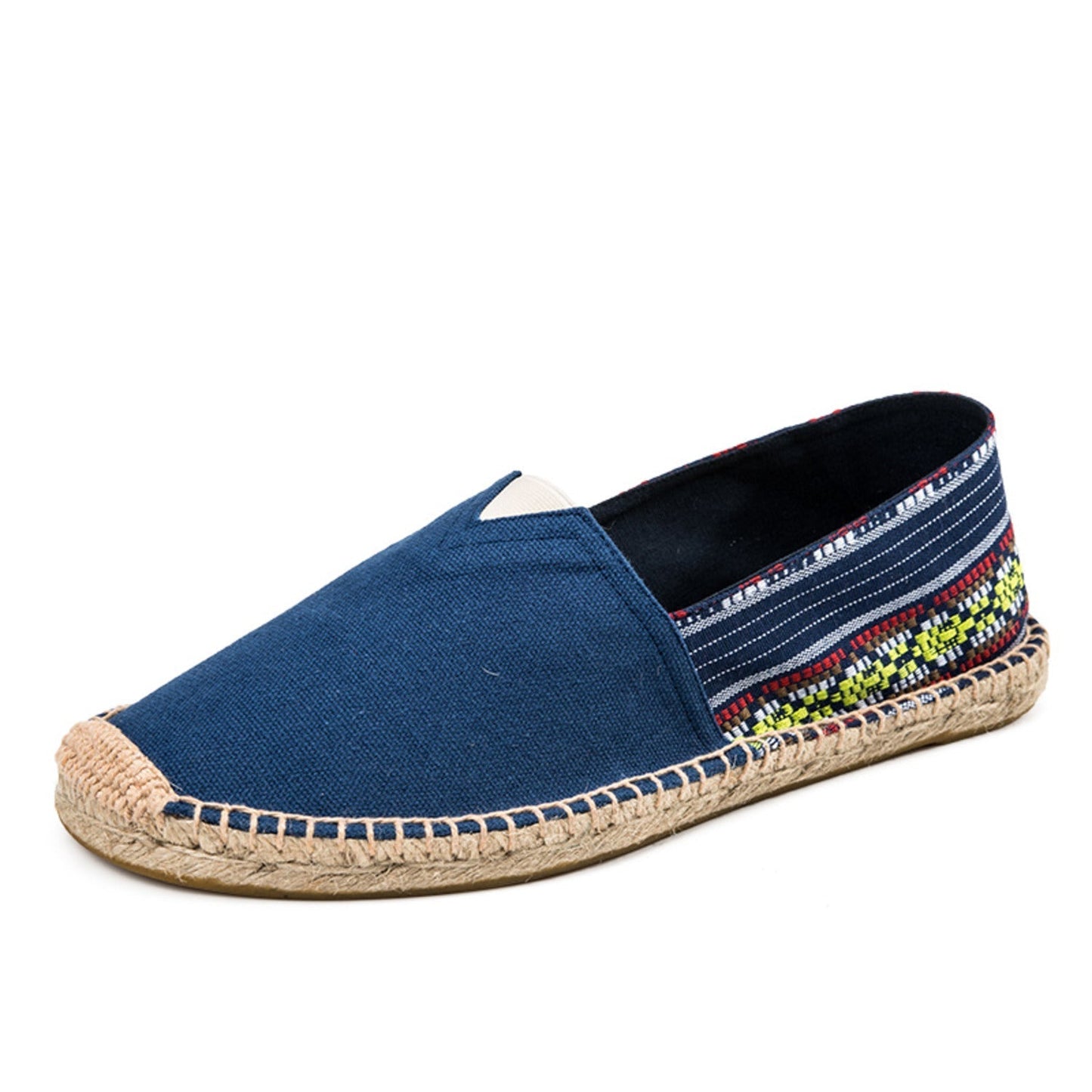 Eline | Espadrilles rayées en toile brossée