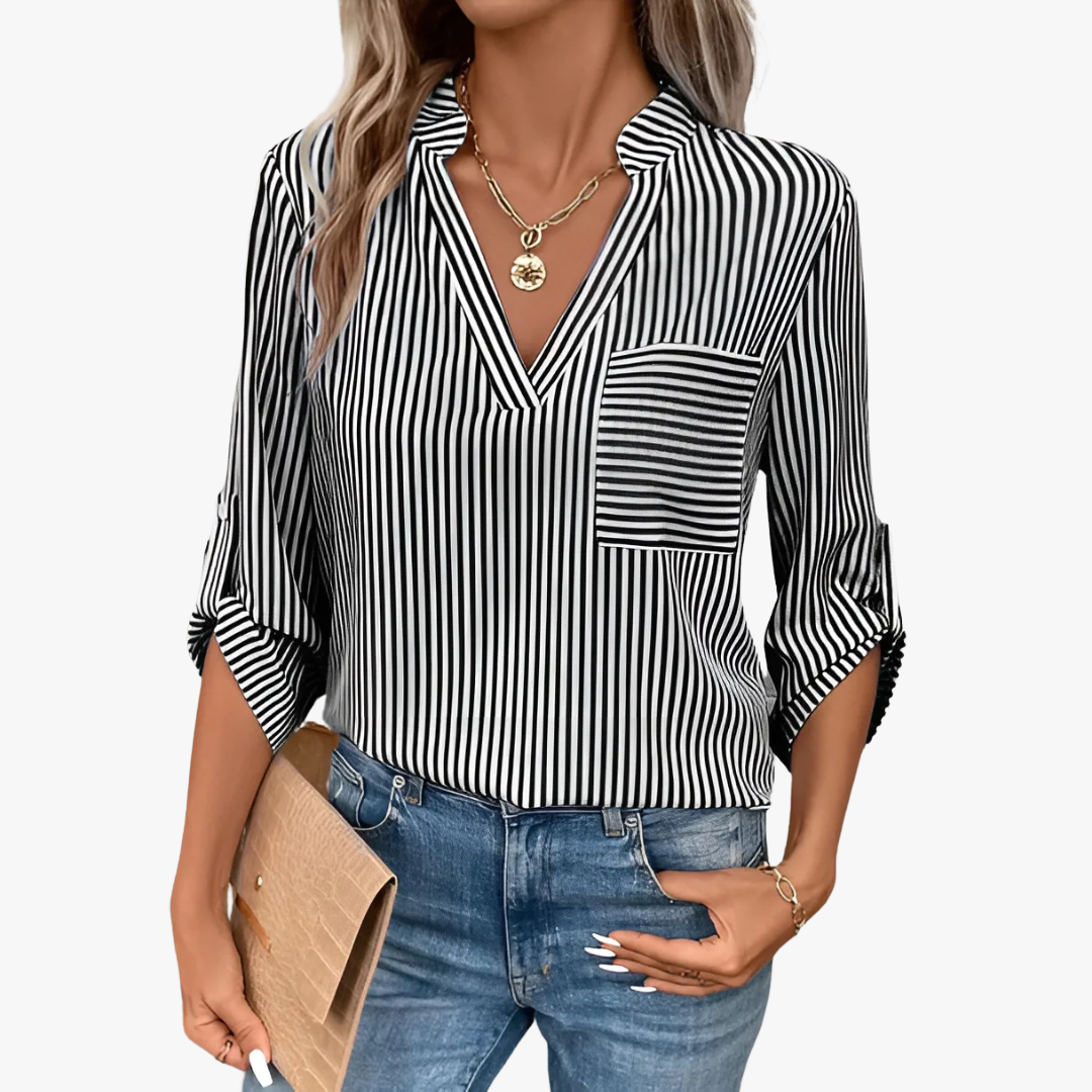 Blouse élégante rayée pour femmes