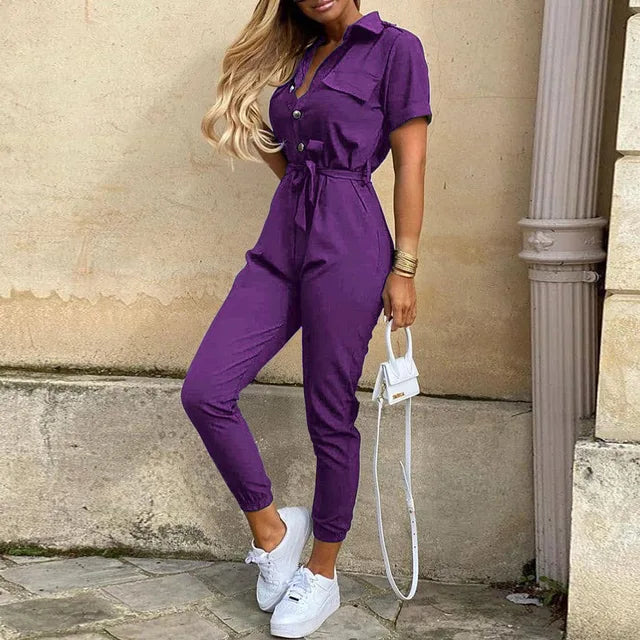 Victoire - Combinaison Stylée avec Boutons pour Femmes