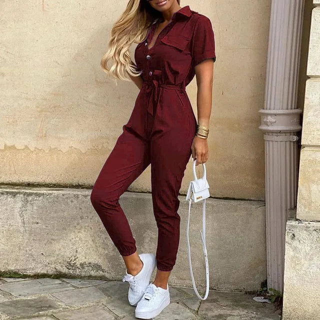 Victoire - Combinaison Stylée avec Boutons pour Femmes