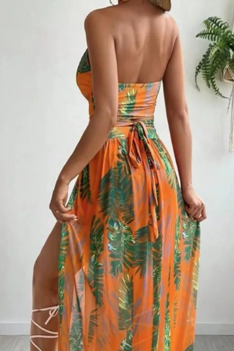 Zandria | Blouse Jupe en gaze Maillot de bain trois pièces