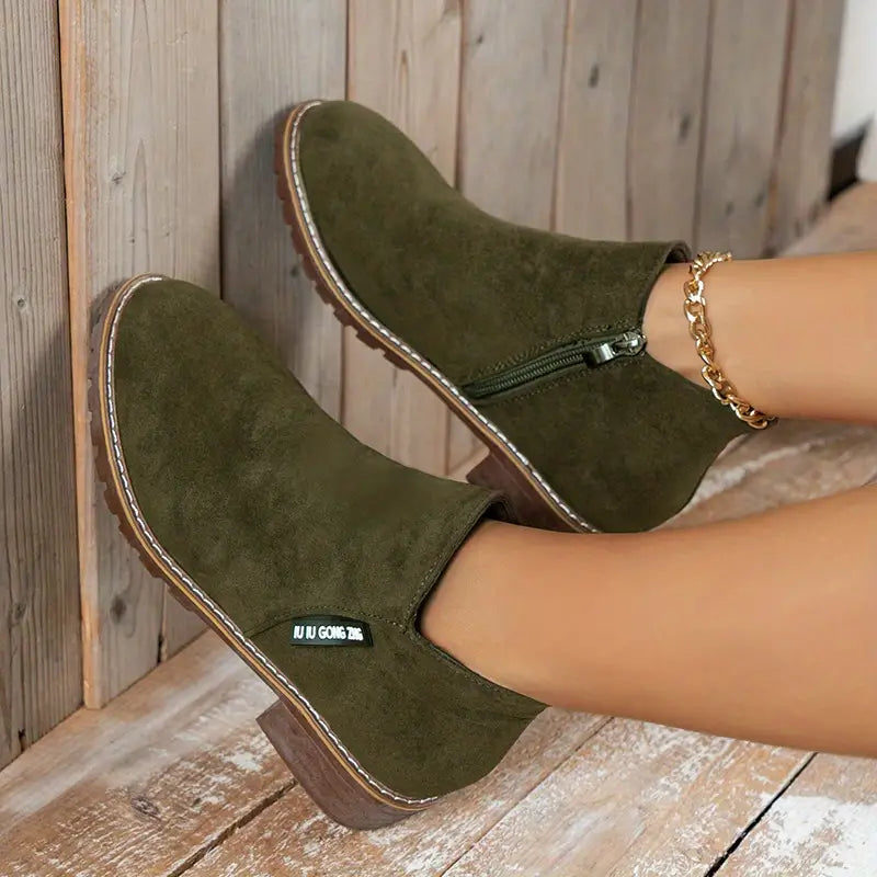 Bottes polyvalentes en cuir à fond plat