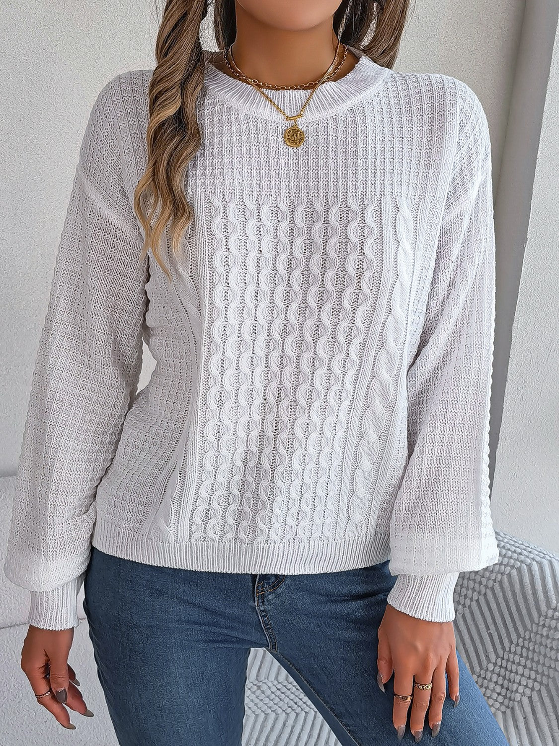 Zerina Sweater | Pull en tricot câblé pour femmes