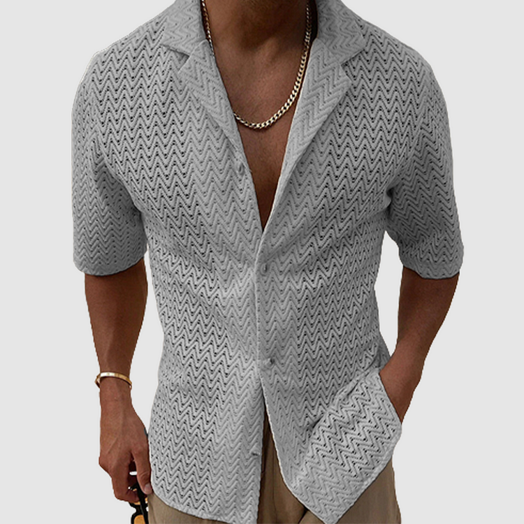Aaron - Chemise en maille unie