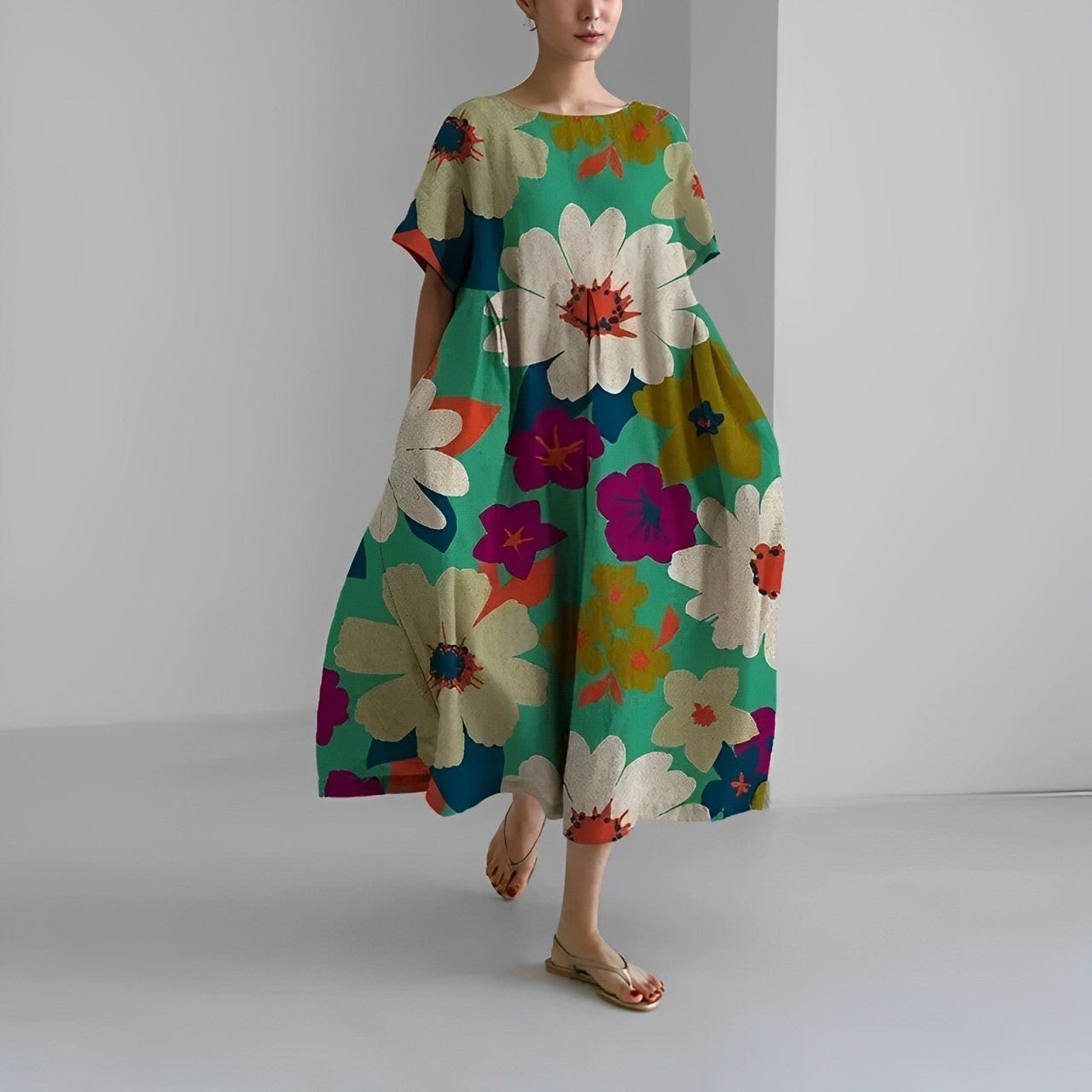 Robe bohème avec imprimé floral