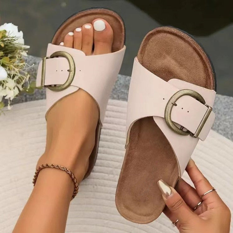 Layla® | Sandales pour femmes avec une grande boucle