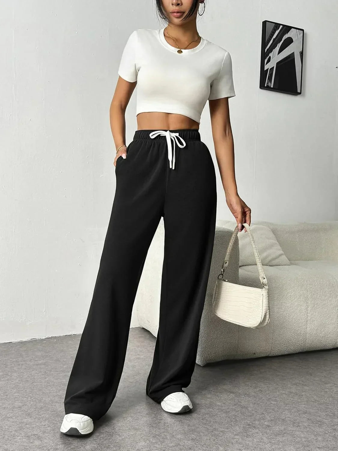 Amélie - Pantalon Large Élégant pour l'Automne et l'Hiver pour Femme