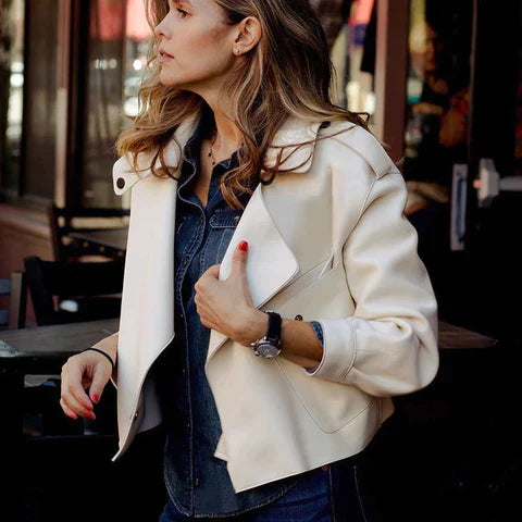 et élégant blouson en cuir - Ellen