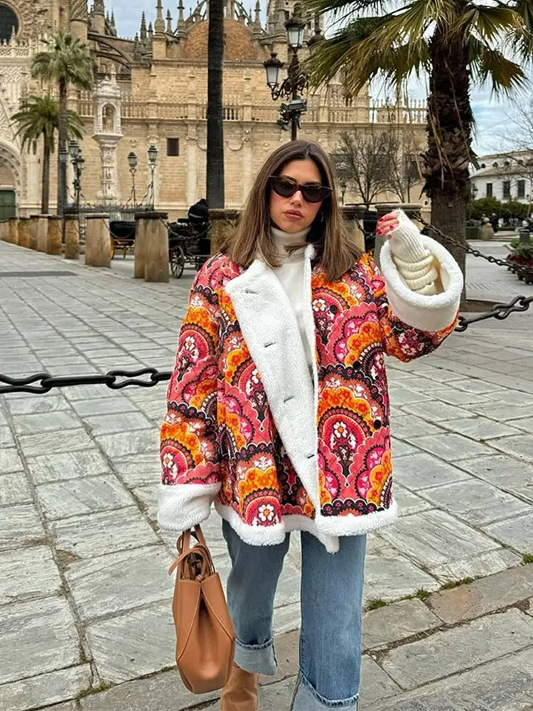 Claire – Manteau à motif bohème pour un look unique