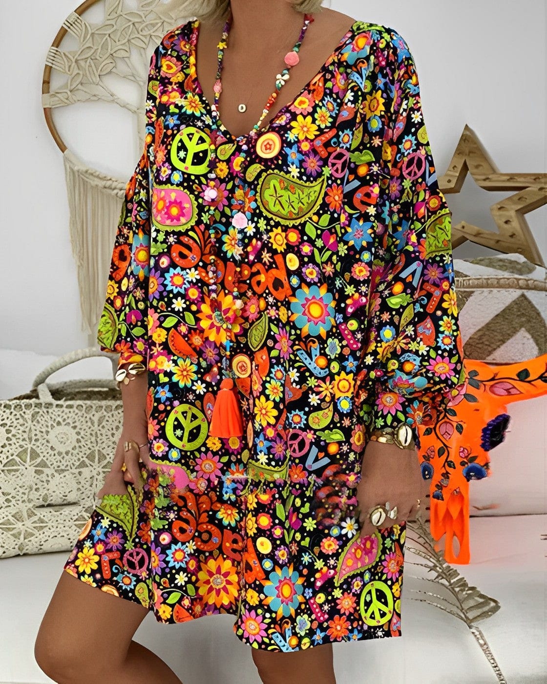 - Robes à pois multicolores élégantes