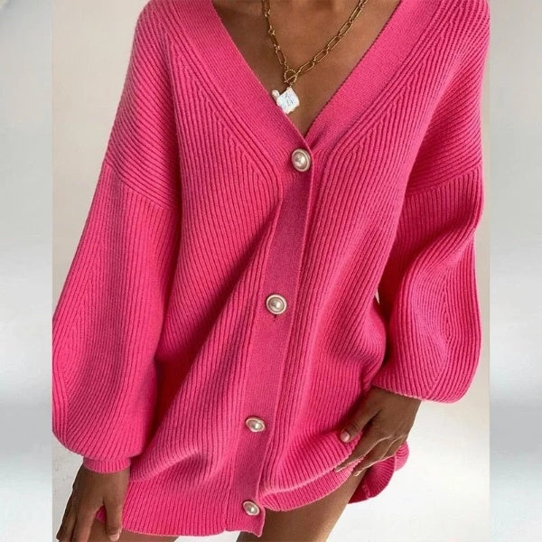 Cardigan tricoté surdimensionné pour femme – élégant et confortable