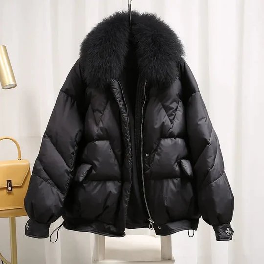 Veste polaire pour femmes avec col en fourrure