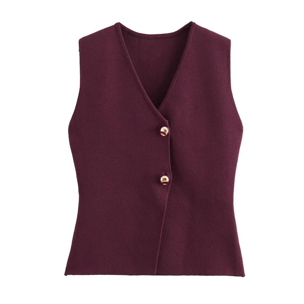 Clara | Cardigan Femme Élégant à Boutons Dorés