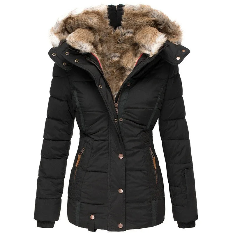 Aiyana | Manteau d'hiver chaud doublé de fourrure