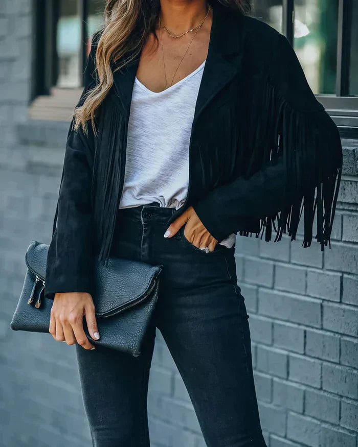 Kendra Fringe Jacket | Trendy & Eye-catching