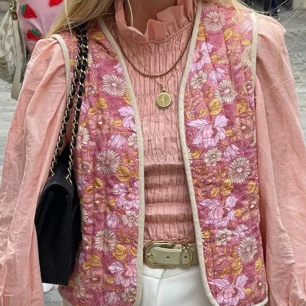 Gilet Orana | Gilet sans manches à imprimé floral pour dames