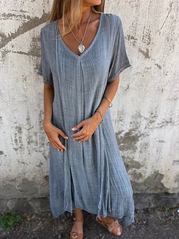 Robe midi à encolure en V