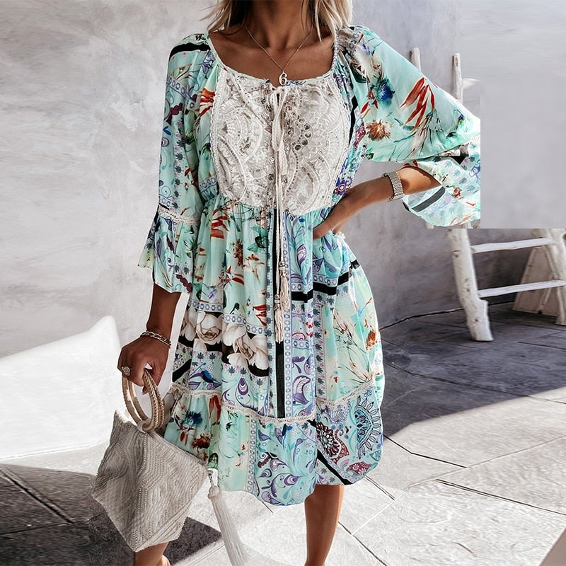 "Leyla" Robe Boho