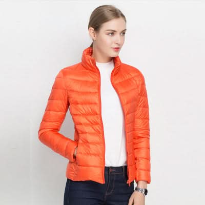 Veste tampon vert vif pour l'automne et l'hiver pour femmes