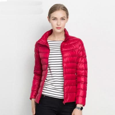 Veste tampon vert vif pour l'automne et l'hiver pour femmes