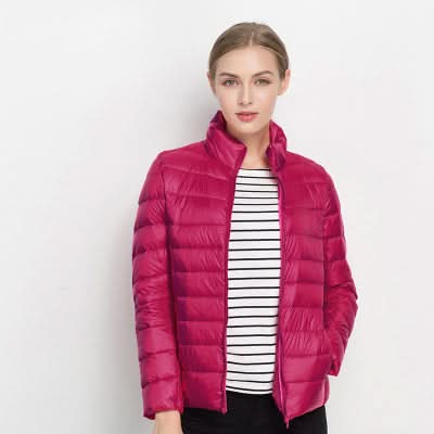 Veste tampon vert vif pour l'automne et l'hiver pour femmes
