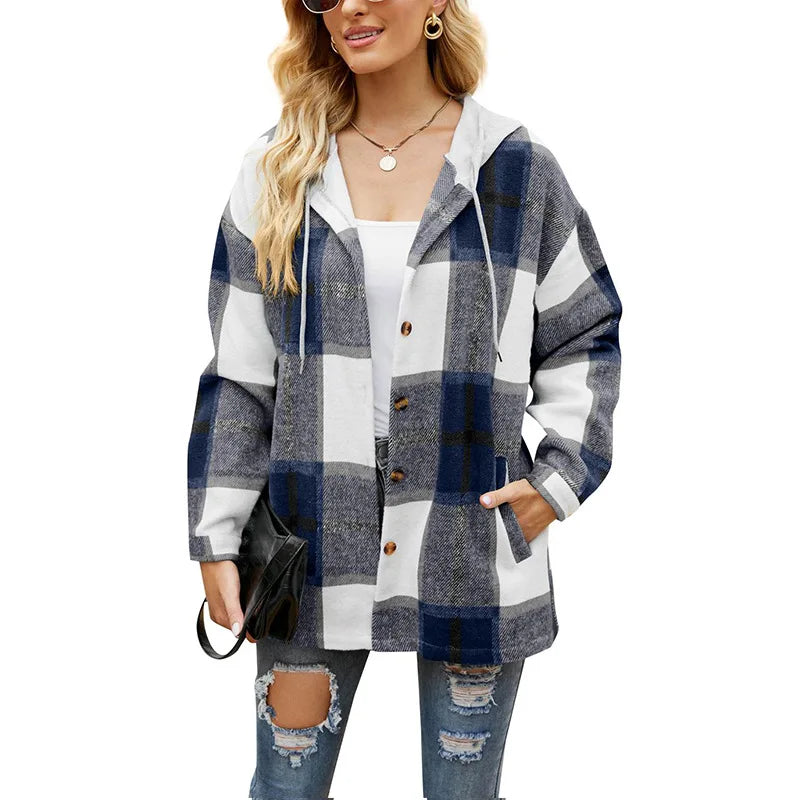 Yaderi - Veste classique en flanelle pour femmes