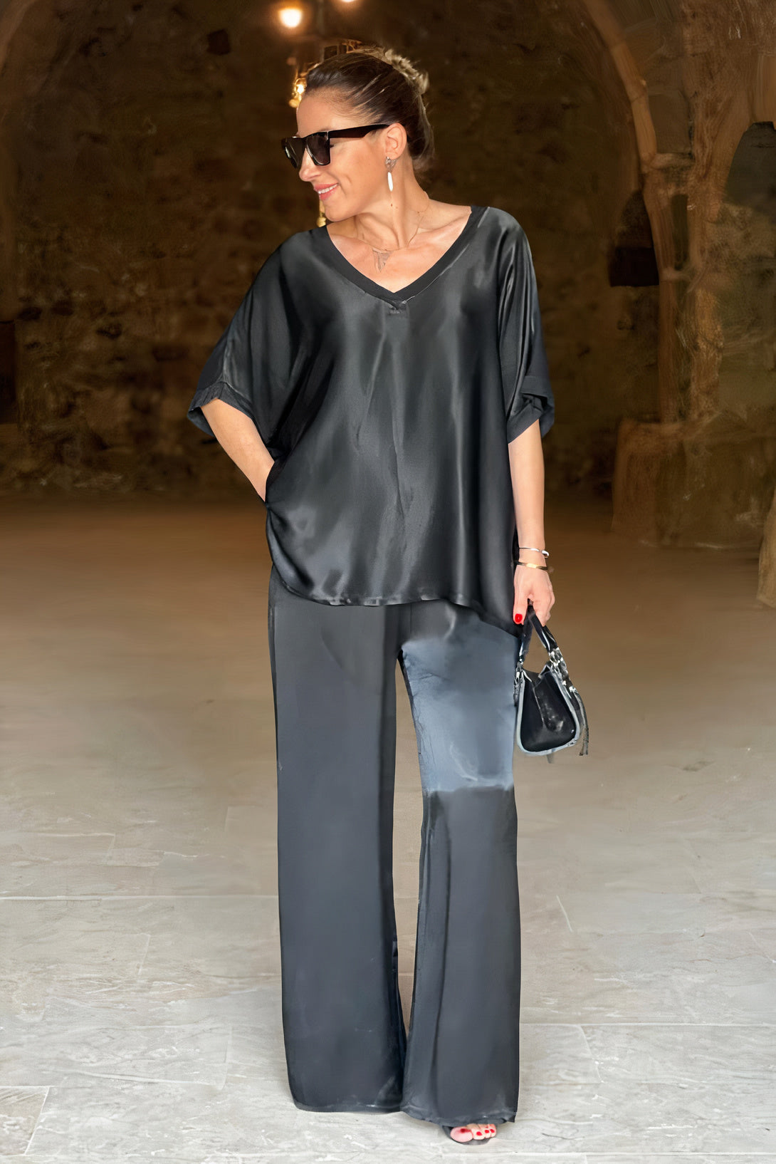 Chie | Ensemble deux pièces en satin