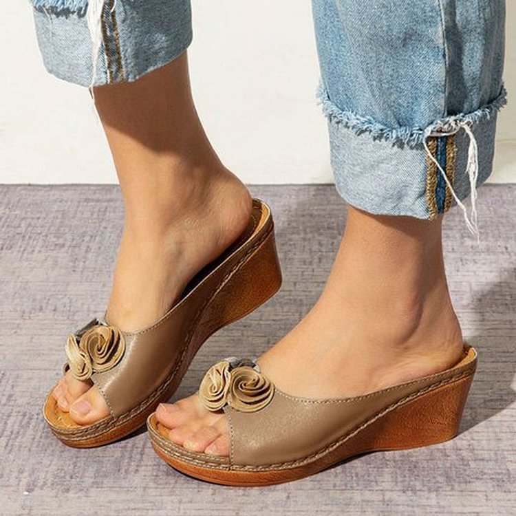 Ximena® | Sandales à fleurs en cuir confortables