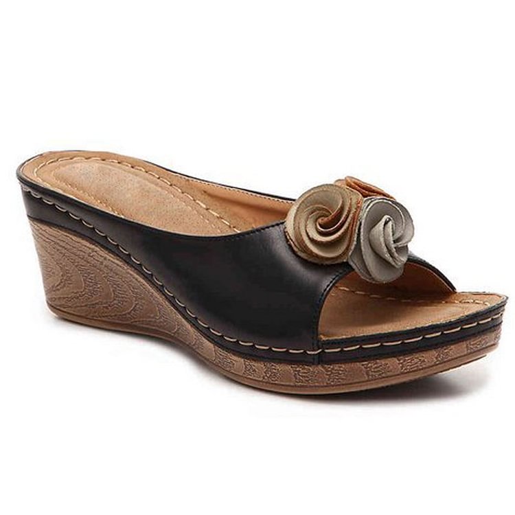 Ximena® | Sandales à fleurs en cuir confortables