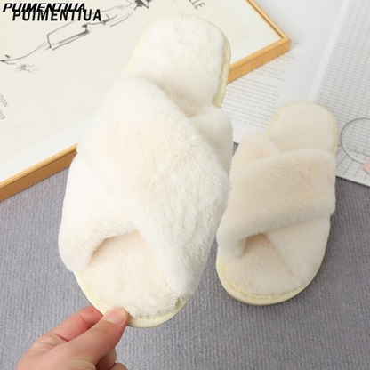 Chaussons duveteux pour femmes