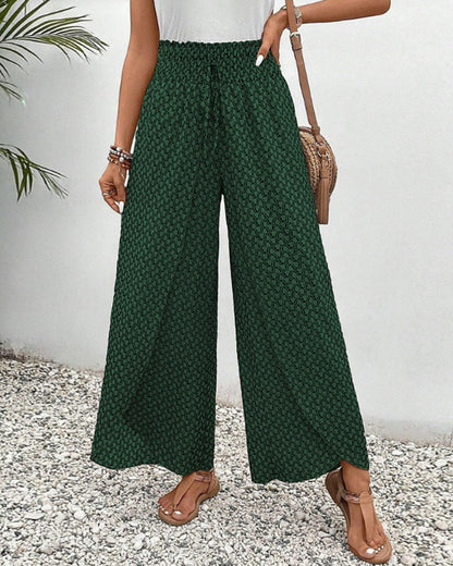 Nathalie - pantalon aéré à jambes larges