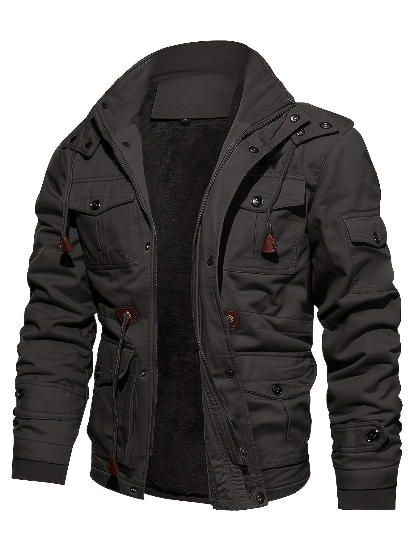Veste tactique d'extérieur à capuche en laine polaire chaude pour hommes | Parfait pour les activités de plein air