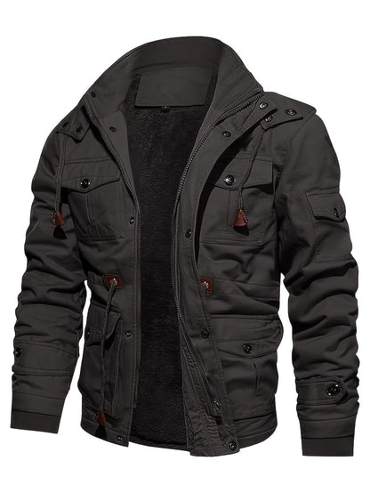 Veste tactique d'extérieur à capuche en laine polaire chaude pour hommes | Parfait pour les activités de plein air
