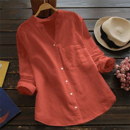 LEAH | Chemise ample et informelle en mélange lin/coton